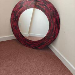 Mosaic round mirror