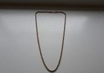 Gold coloured rope chain necklace