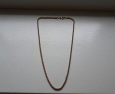Gold coloured rope chain necklace