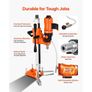 Diamond Core Drilling Machine, 200 mm Drilling Diameter, 2-in-1 Handheld & Stand-Mount Dry and Wet Concrete Core Drill Rig with 4 Bits, 1000/2 Image 2