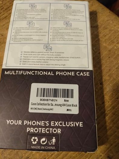 Black Multi functional phone case.  New in box.