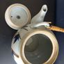 Vintage Very Large and Heavy Japanese or Chinese Pottery Teapot with Wrapped Bamboo Handle, Damage to Spout but Pours Fine! Image 6