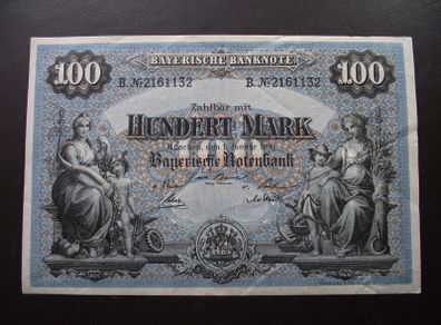 Germany. Bayerische Notenbank. 100 Mark (1.1.1900)