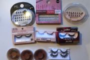 Large selection of false eyelashes