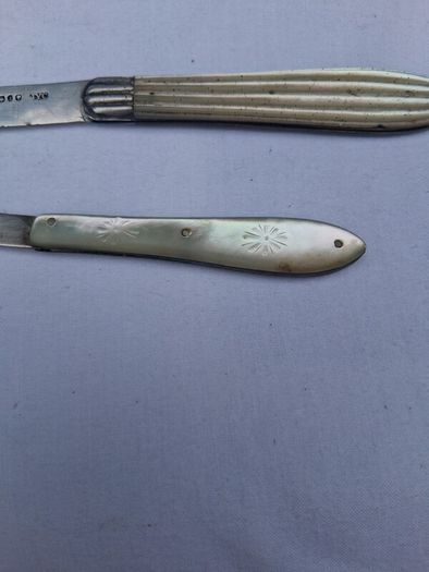 2 X John Yeomans Cowlishaw Sterling Silver Fruit Knives