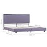 Bed Frame Light Grey Fabric 150x200 cm Image 7