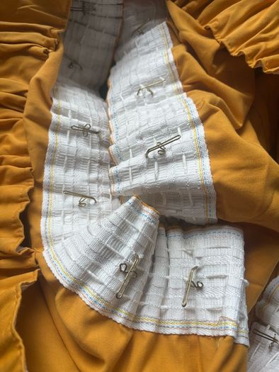 Mustard yellow curtain