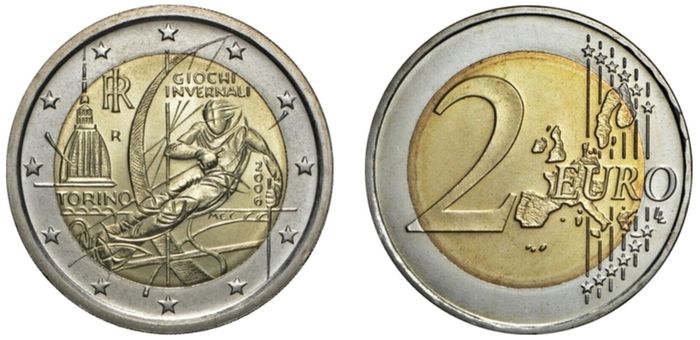 2 Euro Turin Winter Olympics 2006