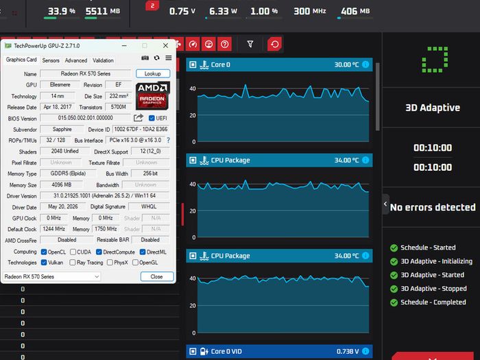 Sapphire Radeon RX 570 4GB GDDR5 Graphics Card