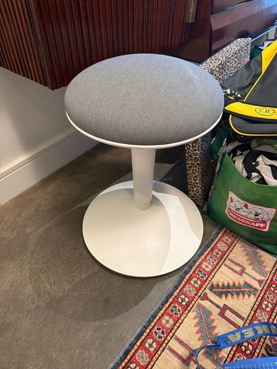 Hardwood bedside lockers, Ikea shelf and stool, Phil Kenyon putting mat