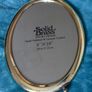 2 Vintage Solid Brass Oval Footed Picture Frames. Image 5