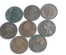Victorian halfpennies