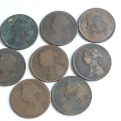 Victorian halfpennies