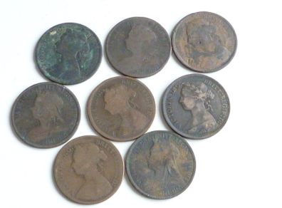 Victorian halfpennies