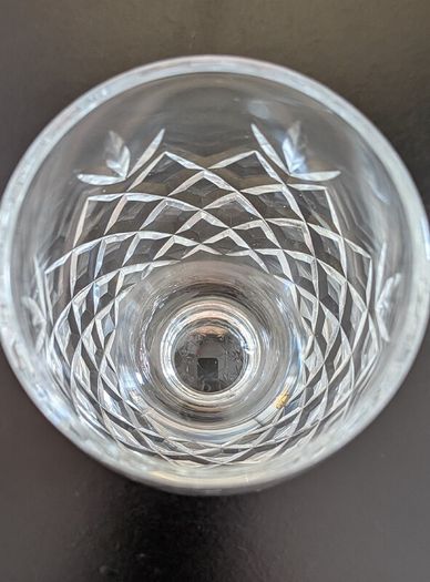 Vintage Cut Crystal Diamond & Fan Glasses Matching Set of 7