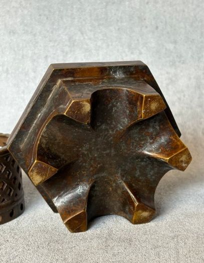 Antique Chinese Bronze Pagoda Latern/Incense Burner