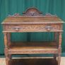 French Renaissance Revival Oak Desserte with Green Man Carvings, c. 1870s Image 2