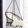NEW Black Tassels Hanging Chair Hammock with Cushion Image 2