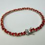 Silver D'joy Crimson Fire Opal & White Zircon Linking Bracelet Image 9