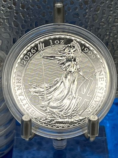 1oz Fine 999 Silver Bullion Britannia 2026 Coin.