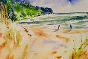 maghera beach donegal watercolour