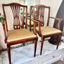 Pair of Vintage Hepplewhite-Style Carver Chairs Image 2