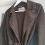 MADISON khaki midi length coat with stud detail open front with tie Sz L (12-16 UK) - Rrp 289 (New) Image 5
