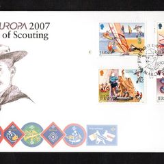 2007 Jersey Centenary of Scouting (Europa C.E.P.T. 2007) Commemorative Stamps First Day Cover (FDC)