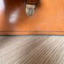 Vintage cognac leather satchel bag Image 6