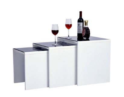 BRAND NEW 3 Set Unit Black Tempered Glass Table Top Side End