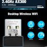 Mini WIFI 6 USB PC Adapter 286Mbps Antenna Wireless Computer Network Card 802.11 Image 3