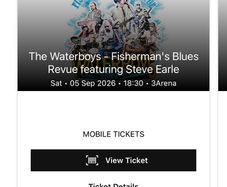 Waterboys 4 tickets