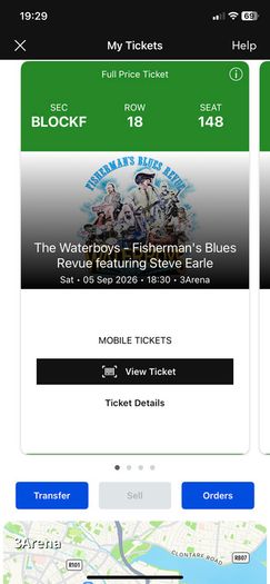 Waterboys 4 tickets