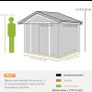 Outsunny Galvanised 7x4ft Shed Image 3