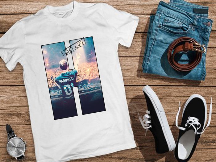 Hardwell t-shirt hardwell dj t-shirt with signature autograph dj t-shirt
