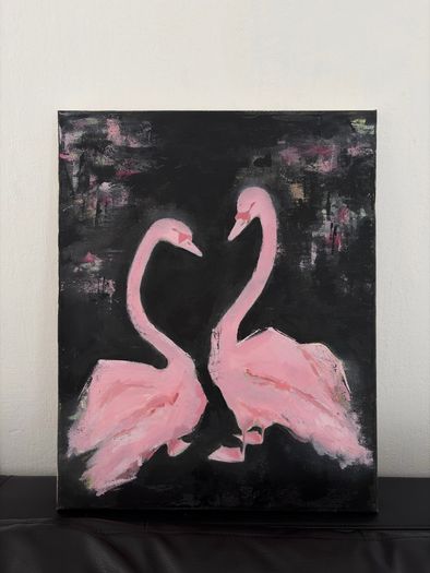 Original Oil Painting Canvas 16"x20" "Lovers" by Vira Sychynska