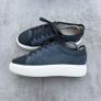 Arne Leather Toe Cap Trainer - Blue Image 5