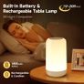 Rechargeable Lamp, RGB&10 Brightness Touch Lamp,1800mah Cordless Lamp Rechargeable Lamp for Bedroom & Touch Lamps Bedside Lamp,Portable Lamp for Bedroom,Night Light Kids Night Light Baby, Adult Gifts Image 4