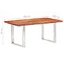 Dining Table with Live Edges Solid Acacia Wood 200 cm 6 cm Image 7
