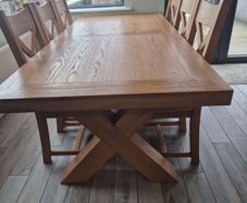 solid oak dining table