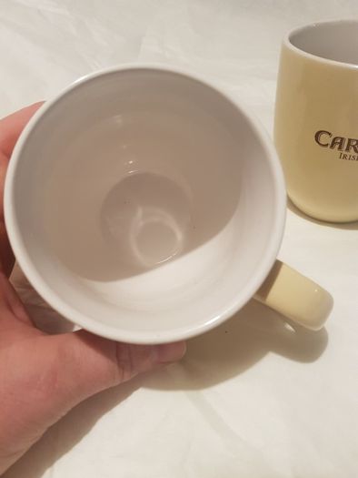 2 x new Carolans irish cream mugs ,never used ,,collectors item,,advertising,buyer collects, not posting, thank you