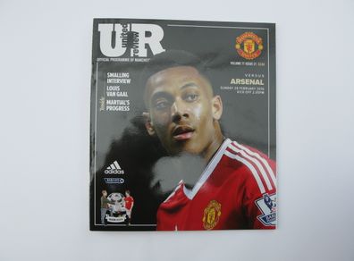 Manchester United vs Arsenal 28th February 2016 Matchday Programme
