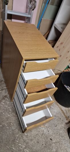 L-shaped / Corner Office Desk + Drawer Unit