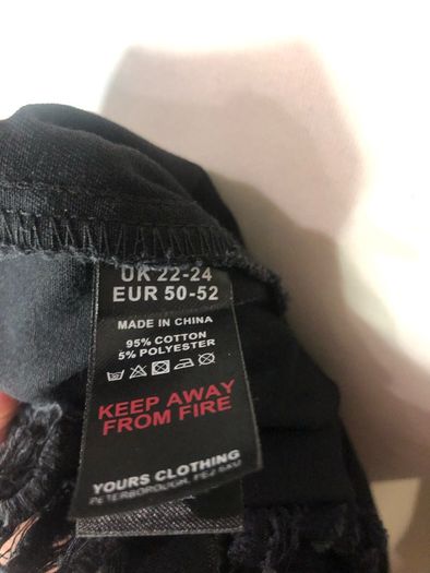 Yours heavy black shirt (size 22)