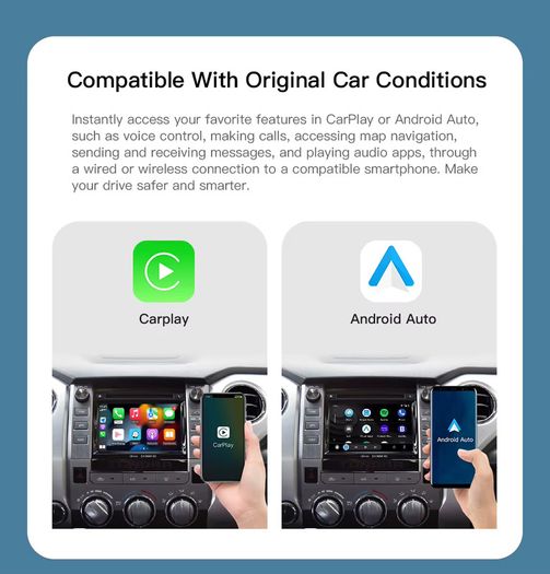 Wireless Carplay Android Auto For TOYOTA Touch 2 Entune 2.0 Highlander Tundra Sienna Prius Yaris Camry CHR Module