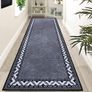 Runner Rug Non Slip Washable Long Door Mat Indoor Runners for Kitchen Entryway Hall, Durable Carpet Runner with Rubber Backed, Grey & White, 66x180 cm Image 7