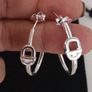 925 silver manifesto earrings Image 6