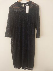 Navy Lace Dress M&S