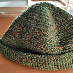 Reversible wool knit hat