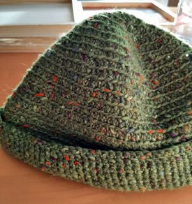 Reversible wool knit hat